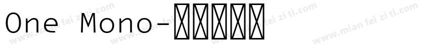 One Mono字体转换